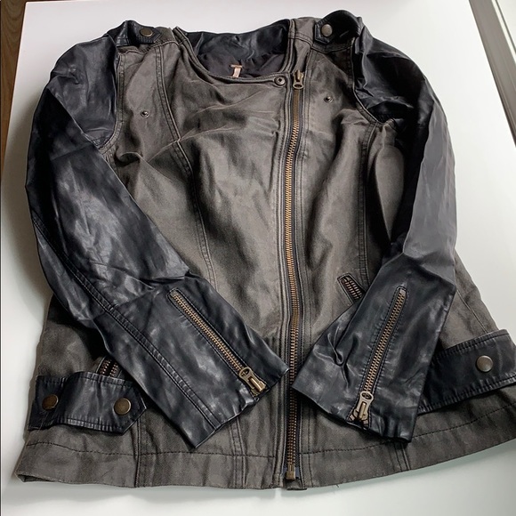 Free people jacket. Vegan leather
